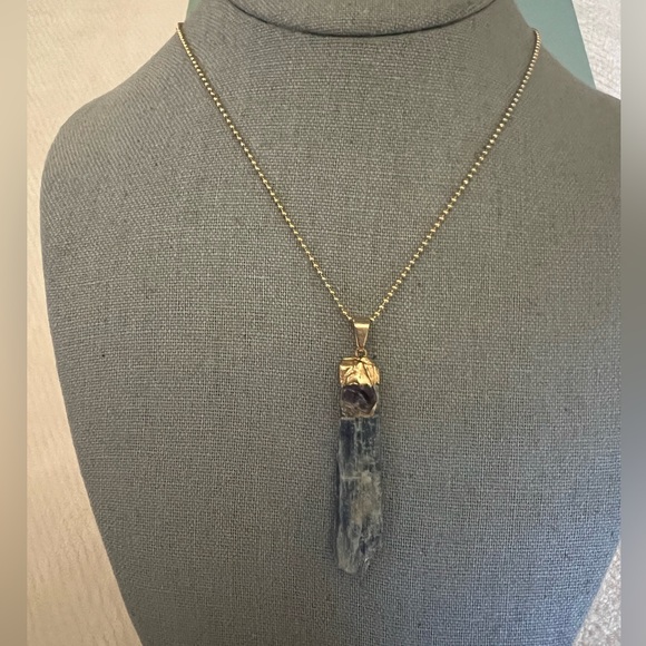 New GF Kyanite and Genuine Amethyst Pendant Necklace - Picture 4 of 9